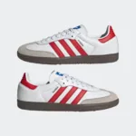 Adidas Samba OG White Better Scarlet - branco