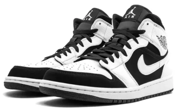 Air Jordan 1 Mid Texudo - preto e branco (1)