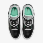 Air Jordan 3 Green Glow – preto e cinzento