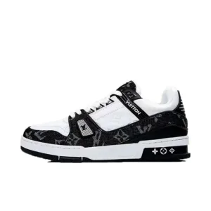 Louis Vuitton Trainer Noir - preto e branco