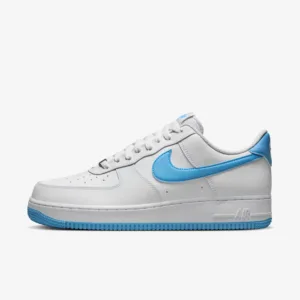 Nike Air Force 1 Low Branco com Swoosh Azul