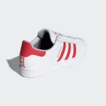 Adidas Superstar Black White & Red Vivid - Branco