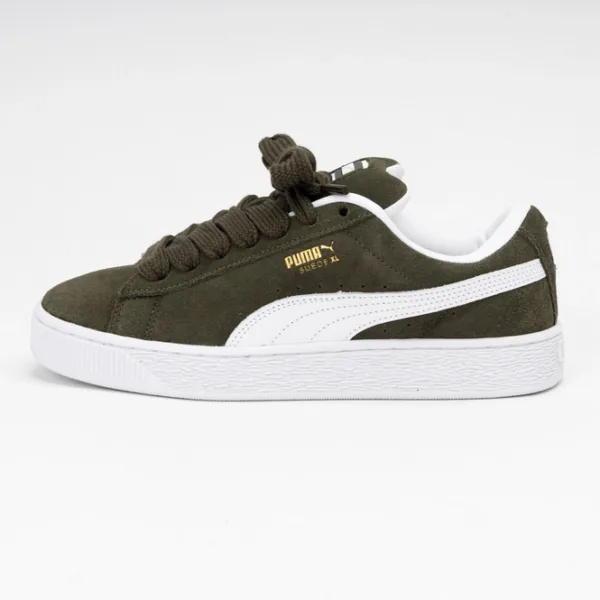 Puma Suede XL Dark Olive Verde Branco Qualidade Premium