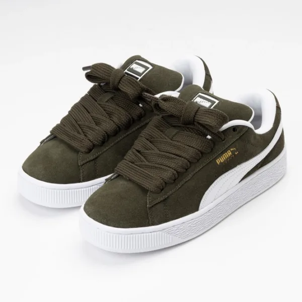 Puma Suede XL Dark Olive Verde Branco Qualidade Premium